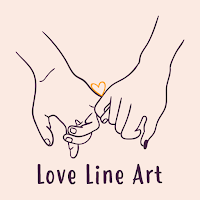 Симпатичные обои Love Line Art