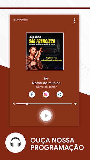 Android application Web Rádio São Francisco screenshort