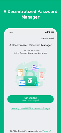 Android application Web3Password screenshort
