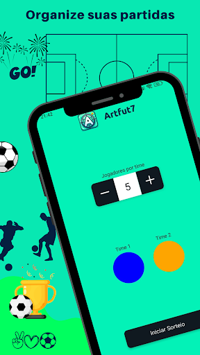 Android application Artfut7 - Sorteio de times screenshort