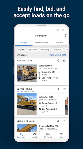 Android application VeriTread Carrier screenshort