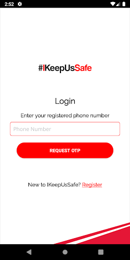 Android application IKeepUsSafe screenshort