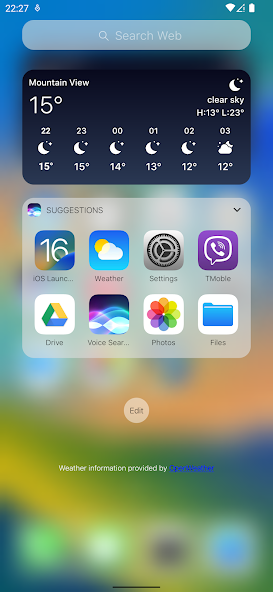 Launcher iOS 16 banner