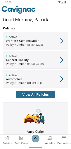Cavignac Insurance Brokers Screen 2