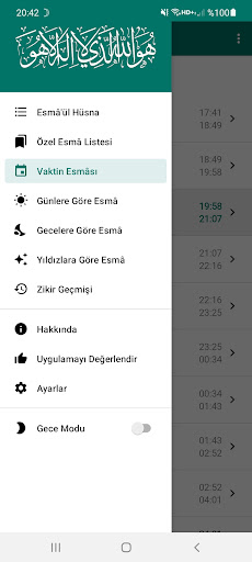 Esmaül Hüsna Vakitleri ve Zikri 2.8 screenshots 1
