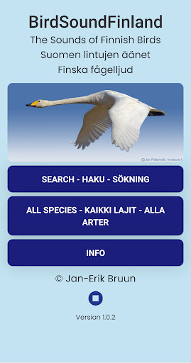 Android application BirdSoundFinland screenshort