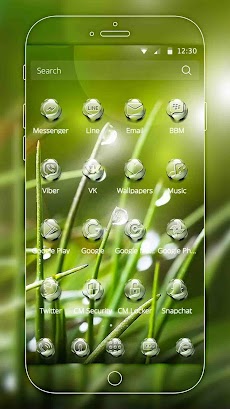 自然がテーマをドロップ 健康な緑雨緑の葉の壁紙 Androidアプリ Applion