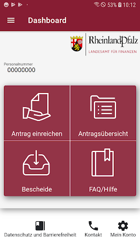 eBeihilfe - App - RLP Screen 2