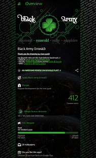 Black Army Emerald - Icon Pack Skärmdump