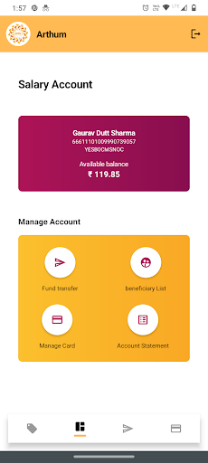 Android application Arthum Employee screenshort