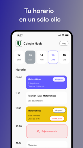 Nuela Horarios y sustituciones