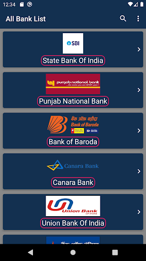 Android application Bank Balance Info screenshort