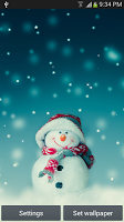 screenshot of Snowman Live Wallpaper