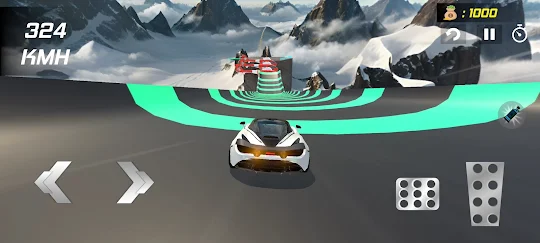 Crazy Ramp Jump Racing Car 3d