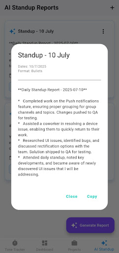 TimeTrail Win Every Standup