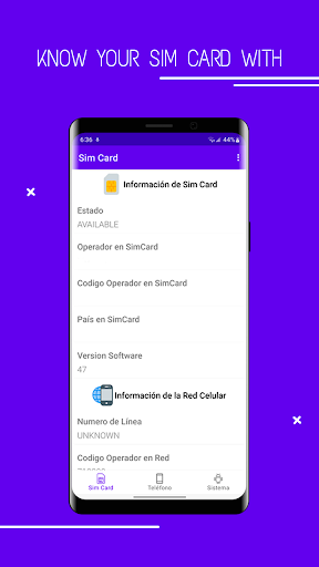 Android application Sim Card Info screenshort