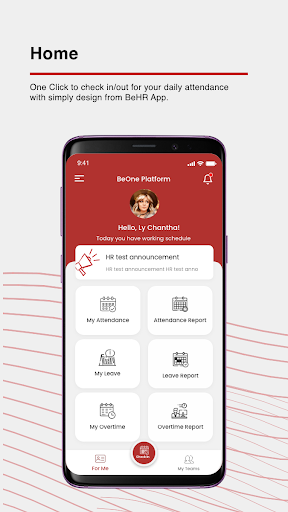 Android application BeHR screenshort