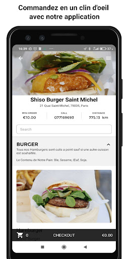Android application Shiso Burger screenshort