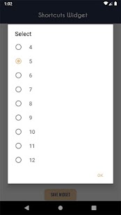 วิดเจ็ตทางลัด - ภาพหน้าจอโฟลเดอร์แอป