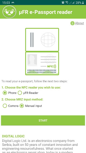 uFR e-passport - MRTD reading Screen 2