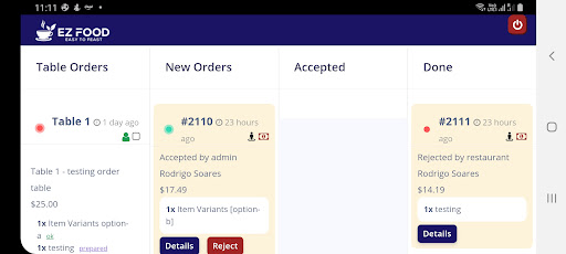 EzFood Kitchen Screen 3