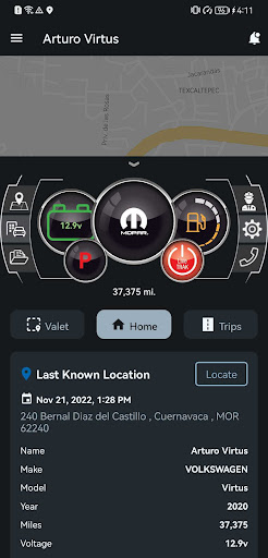 Screenshot of Mopar EVTS