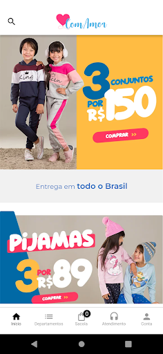 Android application Loja com Amor screenshort