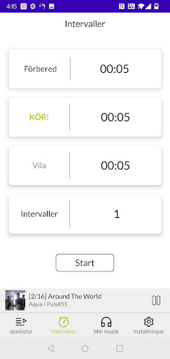 Android application Swedebeat G2 screenshort