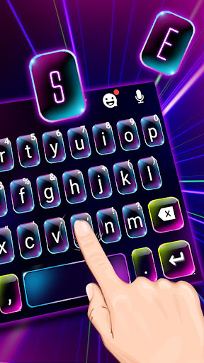 Neon Light Keyboard Theme Screen 2