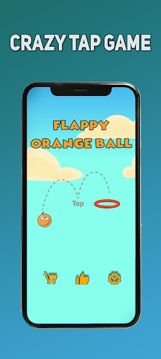 Flappy Orange Ball - Screenshot 1