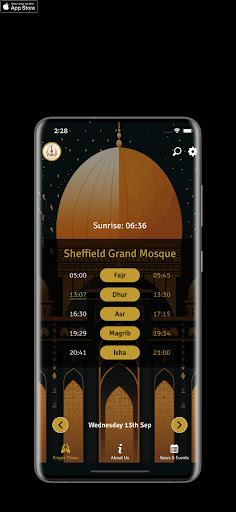 Android application Mosque Prayer App screenshort