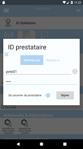 Android application GI Mobile screenshort