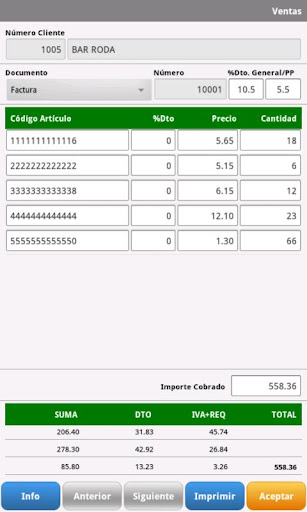 Vendir3, Preventa y Autoventa Screen 3