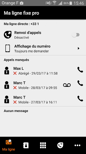 Android application My Office Phone screenshort