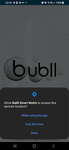 Bubll Smart Matrix Device App