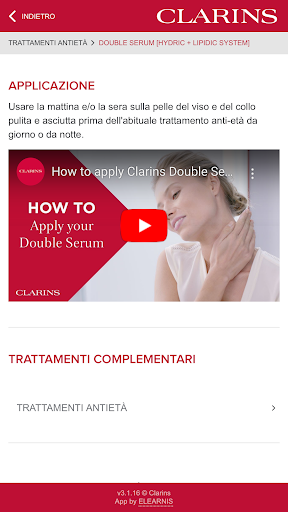 Clarins e-library Screen 3