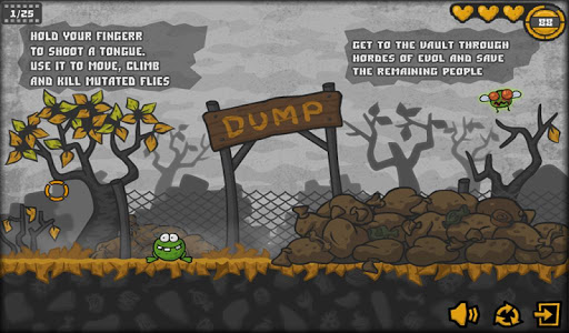 Android application Frog vs mutant Flies screenshort