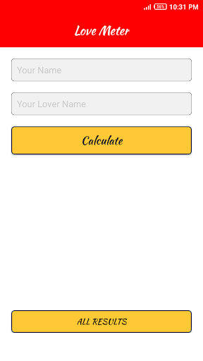 Android application Love Meter screenshort