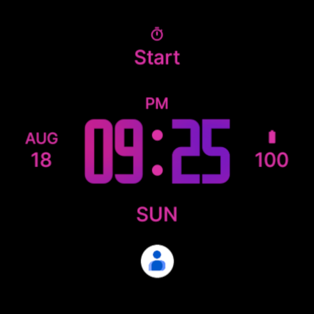 Pink Purple Modern Watch Face screenshot 4