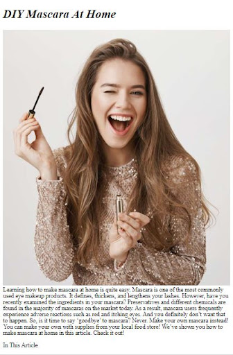 Android application DIY Mascara At Home screenshort