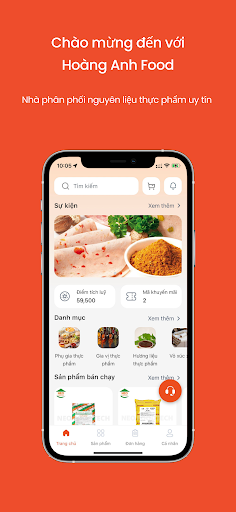 Android application Hoang Anh Food screenshort