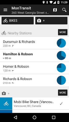 Android application Vancouver Mobi Bike - MonTran… screenshort