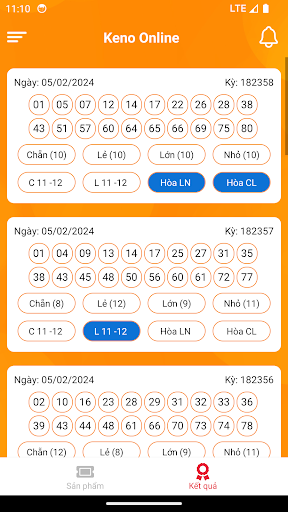 Keno Online Screen 3