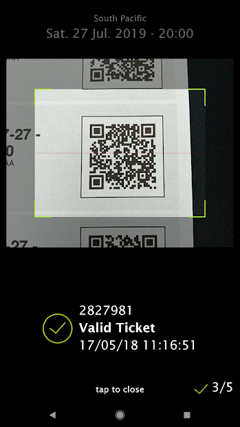 Captura de Pantalla 4 Tickets scanner android
