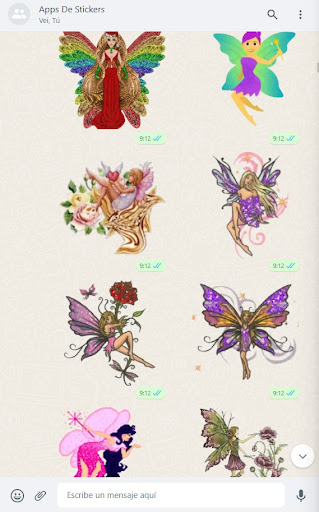 Android application Hadas Stickers Animados screenshort