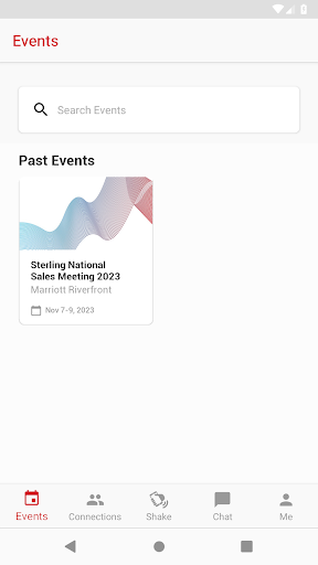 Sterling Events Screen 2
