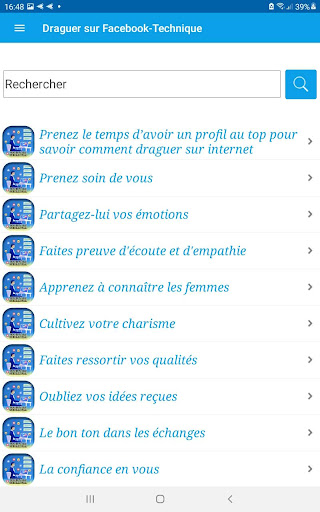 Aperçu de l'application