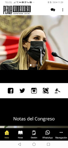 Android application Dip. Perla Villarreal screenshort