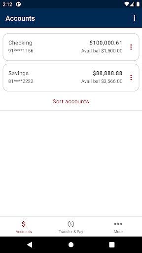 First Trust and Savings Bank Screen 3