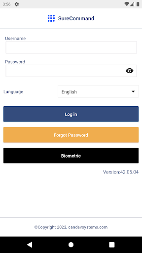 Android application SureCommand screenshort